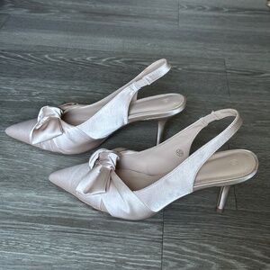 UNBRANDED | satin bow heels